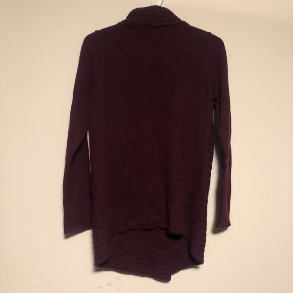 Adrienne Vittadini Merino Wool Long Sleeve Asymmetrical Sweater Top Cowl Neck C - Picture 6 of 7